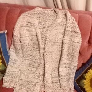 Grey and White knitted sweater XS